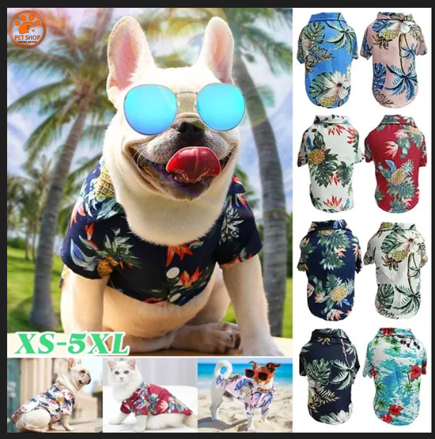 Camiseta Praia Havaiana para Animais de Estimação - R$ 40